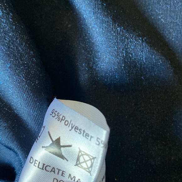 Modcloth x Collectif Velvet Wrap Maxi Dress Navy Blue Size 10 Large - Picture 10 of 11